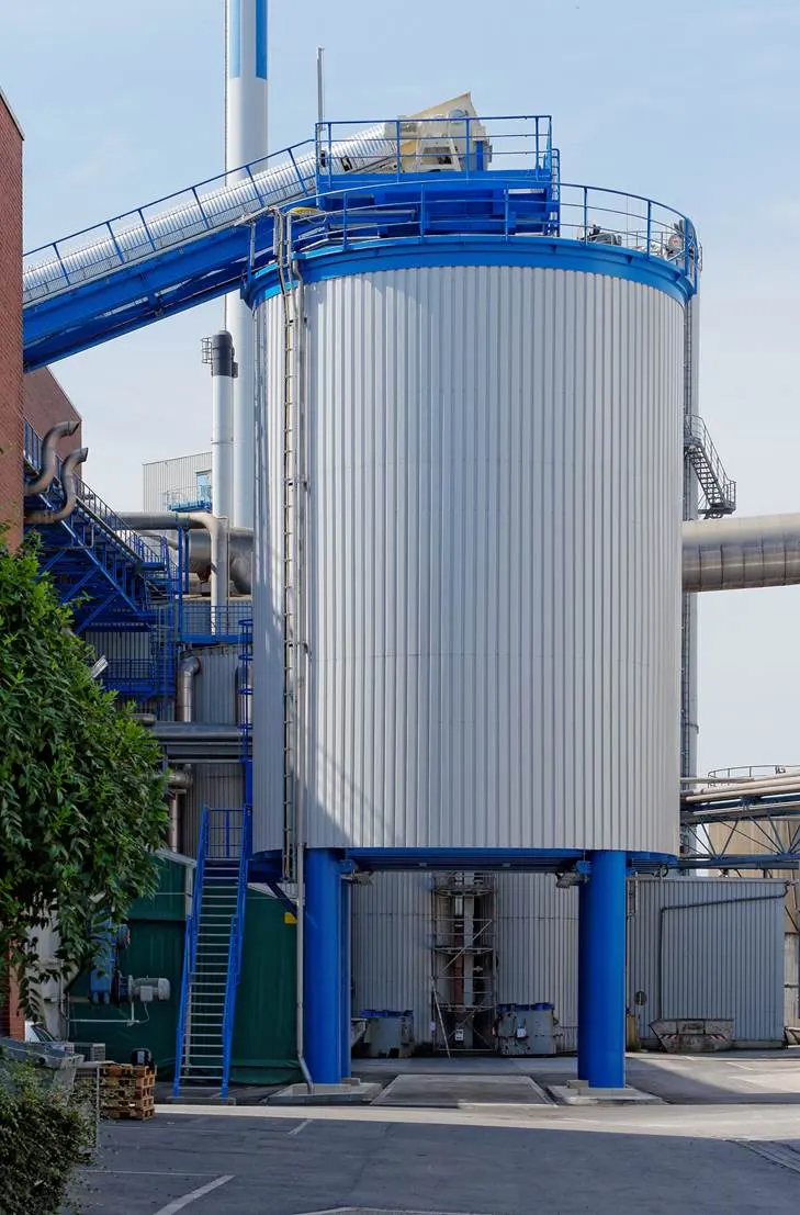 Carbokalk-Puffersilo mit LKW-Verladeeinrichtung